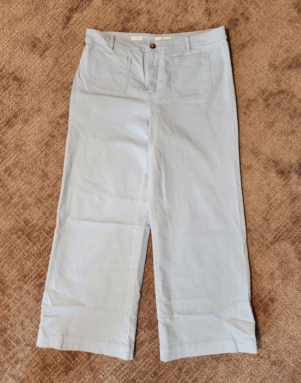 Loft Women's The Palmer Wide-Leg Pant Size 18T Light Blue